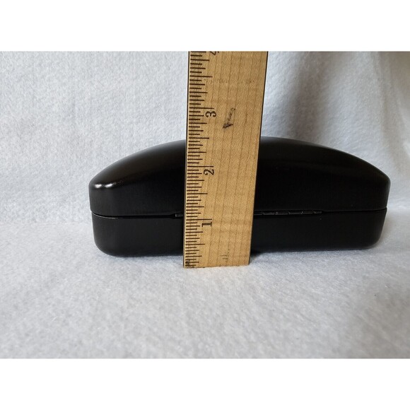 Coach New York Black Leather Hard Clam Shell Eyeglass Sunglass Case - Picture 7 of 9